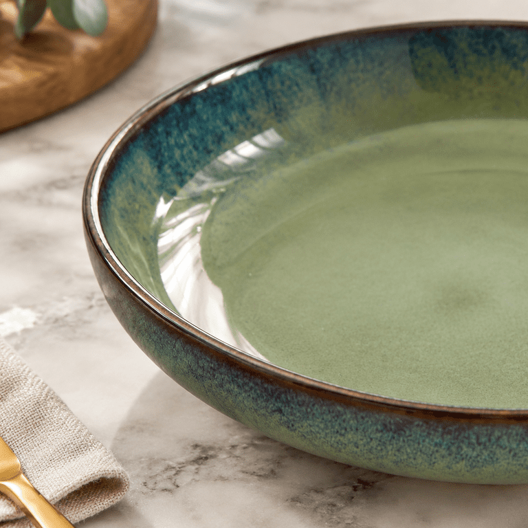 Light Green 10 Inch Ceramic 50 Ounce Large Serving Bowl for Pasta Salad ...