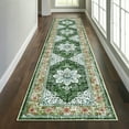 thumbnail image 6 of MeyJey Oriental Indoor Runner Rug for Hallway 2.6'x12', Non-Slip Machine Washable Vintage Area Rug Floor Carpet for Bedroom Kitchen Dinning/Living/Laundry Room, Green, 6 of 13