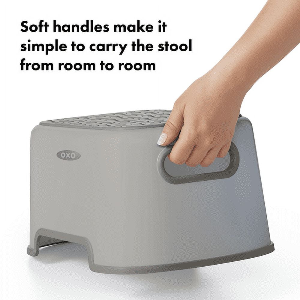 OXO Tot Anti-Slip Step Stool, Drizzle, Supports Up to 200 lbs, Toddler & Kids Use