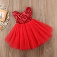 thumbnail image 6 of Bagilaanoe Toddler Baby Girl Party Dress Sequin Ruffle Sleeveless A-line Princess Dresses 12M 18M 24M 3T 4T 5T Kid Patchwork Tulle Skirt Formal Gown Dresses, 6 of 6