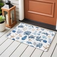 thumbnail image 4 of 2x3 Ft Entryway Area Rug, Blue Coastal Kitchen Rug Runner Washable Floor Mat, Starfish Sea Turtle Coral Nautical Beach Non Slip Indoor Door Mat Throw Carpet for Bathroom Living Room Bedroom, 4 of 8