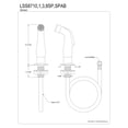 thumbnail image 2 of Kingston Brass LSS8711SP Kitchen Faucet Side Sprayer in Polished Chrome, 2 of 4