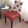 thumbnail image 3 of Chair Covers for Dining Room Set of 6,Watercolor Farm Red Flowers Stretch Seat Protector Removable Washable Chairs Slipcovers for Kitchen Banquet Wedding Hotel,Pine Fruit Country Floral, 3 of 6