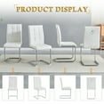 thumbnail image 5 of Dining Chairs Set of 4, Cantilever Side Chairs with PU Upholstered and Stainless Steel Legs, Dining Chairs for Kitchen, Living Room, 5 of 8
