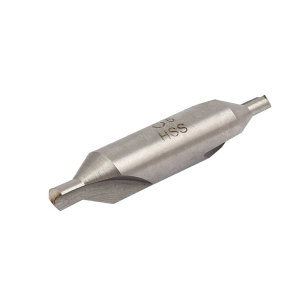 Broca de centro HSS de doble extremo con avellanado, diámetro de punta de 5 mm y vástago de 12 mm