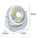 thumbnail image 3 of Ventilador recargable de sobremesa • Ventilador USB Mini portátil • Batería de 1200mAh • Silencioso de 3 velocidades • Tamaño compacto de 5,6" para el hogar de oficina, 3 of 7