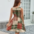 thumbnail image 6 of Grunge Distressed Christmas Plaid Dress Summer Street Style Dresses Female Sleeveless Printed Sundress, 6 of 7