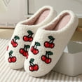 thumbnail image 2 of Leozcaa Women Home Slippers Flower Indoor Outdoor Warm Soft Bedroom Shoes Fuzzy Non Slip House Slippers, 2 of 7