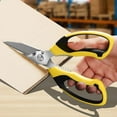 thumbnail image 5 of Utility Scissors Heavy Duty: sharp Scissors All Purpose heavy duty, Easy Cutting Carpet, Cardboard, Wires, Leather, Fabric（8'' Yellow）, 5 of 10
