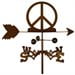 thumbnail image 2 of SWEN Products Inc Handmade Woodstock Peace Sign Symbol Weathervane, 2 of 4