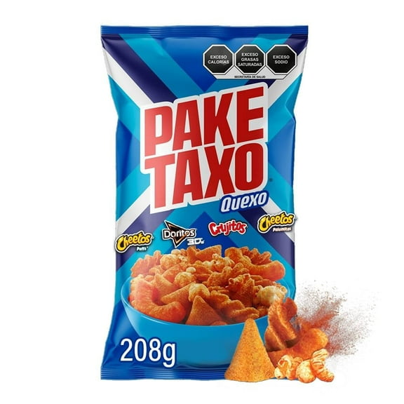 Botana surtida Paketaxo quexo sabor queso y chile 208 g