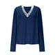 thumbnail image 5 of Blusas para mujer,Blusa informal de poliéster con cuello en V y manga corta para mujer, ideal para usar en cualquier temporada, sopatenor, 5 of 9