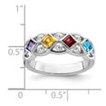 thumbnail image 3 of SS Rhodium-plated w/CZ, 3 of 6