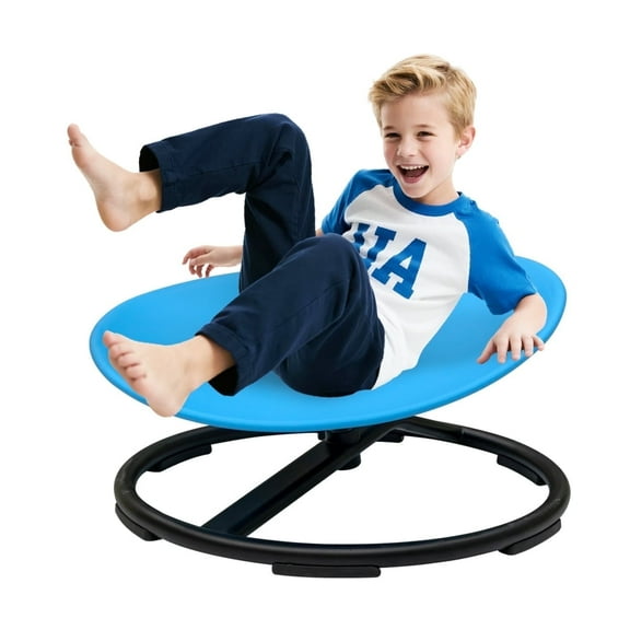 Bimlysing Sensory Swivel Chair for Autistic Kids (3-18 Years),220LBS Weight Capacity Seat – Sit and Spin Calming Toy for Body Balance (Blue)