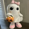 thumbnail image 6 of Moocorvic Halloween Ghost Figurines Ceramic White Ghost Statue Small Sculpture Ornament Cute Ghost Decor for Table Centerpieces Decorations 4'', 6 of 6