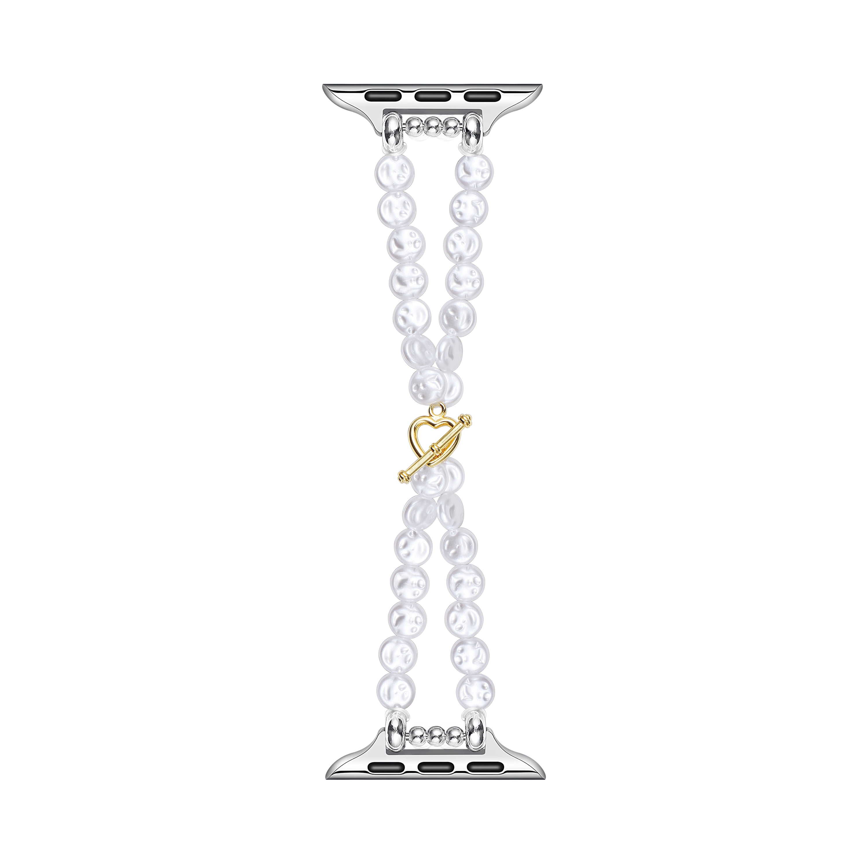 Posh Tech Women's Eloise White Pearl Band for Apple Watch - Sizing Universal