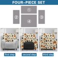 thumbnail image 6 of Xixirimido Bats Cats Stars Pumpkins Recliner Chair Cover 4-Pieces Lazyboy Cover for Recliner Chair with Storage Pockets Halloween Furniture Protector for Living Room Printed Sofa Slipcover, 6 of 8
