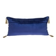 thumbnail image 2 of Parkland Collection Zella 12x24" Quilted Fabric Throw Pillow in Blue/Gold, 2 of 3