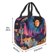 thumbnail image 3 of Fotbe Fantasy Cosmic Landscape Bolsa Térmica con Estampado y Forro de Aluminio Grueso Bolsa de Almuerzo con Bolsillo Frontal para Hombres y Mujeres, Ideal para Trabajo, Escuela, 3 of 8