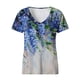 thumbnail image 4 of Moda Mujer Cuello en V Manga corta Impresión Jersey Blusas sueltas Tops Camiseta OAVQHLG3B Store lin121212, 4 of 4