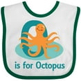 thumbnail image 3 of Inktastic O is for Octopus Monogram Boys or Girls Baby Bib, 3 of 4