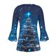 thumbnail image 4 of Puntoco Blusa informal con cuello en V y mangas 3/4 con estampado de moda para mujer, 4 of 5