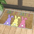 thumbnail image 2 of Fasiaou Easter Day Door Mat Bunny Egg Pattern Welcome Doormats Nonslip Indoor Outdoor Entrance Rug Doormat for Easter Home Decoration, Spring for Porches Balconies,D, 2 of 6