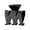 Frosted black, variant on 7 Hair Volumizing Clamps Denial Fold Root Lift Equipment For Natural Spirals Styling Accessories