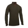 thumbnail image 2 of Rothco 3-Button Sweater With Suede Accents,M, 2 of 2