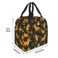 thumbnail image 2 of KLL Funny Fox by the Field Print Insulated Lunch Bag Women, Reusable Cute Tote Lunch Box for Adult & Men, Leakproof Cooler Lunch Bags for Work Office Travel Picnic, 2 of 6