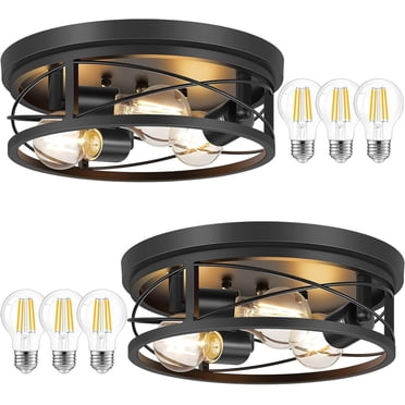 Maxxima 12” 2-Light Indoor / Outdoor Flush Mount Ceiling Light Fixture