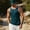 Dark Green, variant on Mens Slim Fit Tank Tops Basketball Sleeveless Round Neck Athletic Workout Gym Vest Top Fashion Hip Hop Tee Wine 2XL