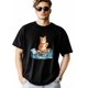 thumbnail image 2 of Camisetas de manga corta con cuello redondo para hombre con diseño de gato surfeando en el océano, 2 of 8