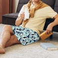 thumbnail image 5 of Naloa Penguins Dolphins Whales Men's Short Pajama Pants, Pj Shorts, Lounge Comfort Shorts-3X-Large, 5 of 6