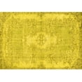 thumbnail image 1 of Ahgly Company Machine Washable Indoor Rectangle Persian Yellow Bohemian Area Rugs, 7' x 9', 1 of 4