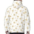 thumbnail image 7 of Cauagu Gold Snowflake Stripes for Men's Pullover Hooded Sweatshirt Athletic Casual Hoodie Aautumn Hoodie Sweatshirt for Men Pullover Casual Hooded Sweatshirt-Small, 7 of 7