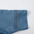 thumbnail image 5 of Embroidered 3/4 Sleeve Boho Tops Linen Clothing For Women Summer Blouses For Women Summer Linen Tops Peasant Blouse Linen T Shirts For Women Loose Fit Tee Shirt Women Beach Vacation Tshirts Blue 2XL, 5 of 8