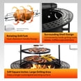 thumbnail image 3 of Segmart Outsides Fire Pits,33inch Outdoor Fire Pit with 2 Cooking Grills & Swivel Grill, Wood Burning Bonfire Pit for Backyard Patio Deck Picnic, Heavy-Duty Steel, 3 of 7