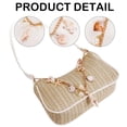 thumbnail image 5 of Spencer Small Hobo Bag Purses Straw Handbag for Women Top Handle Tote Handbag with Zipper Ladies Shoulder Bag, Khaki, 5 of 11