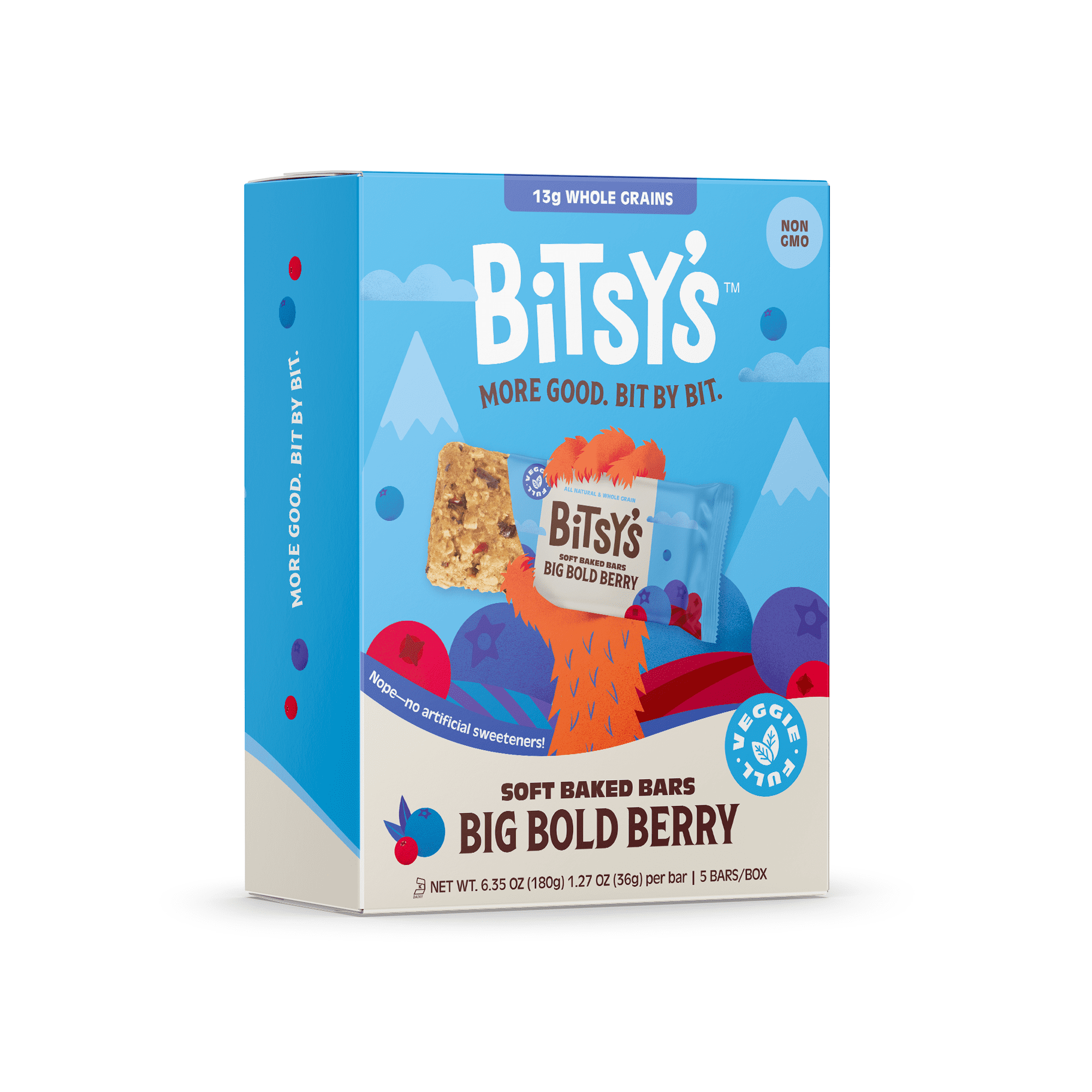 Bitsy's Soft Baked Bars, Big Bold Berry, Snack Bars, 5 bars