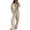 Beige, variant on Clossjun Womens Striped Print Lounge Set 2 Piece Casual Fashion Outfit Long Sleeve Shirt & Wide Leg Pants Set for Fall Wear L