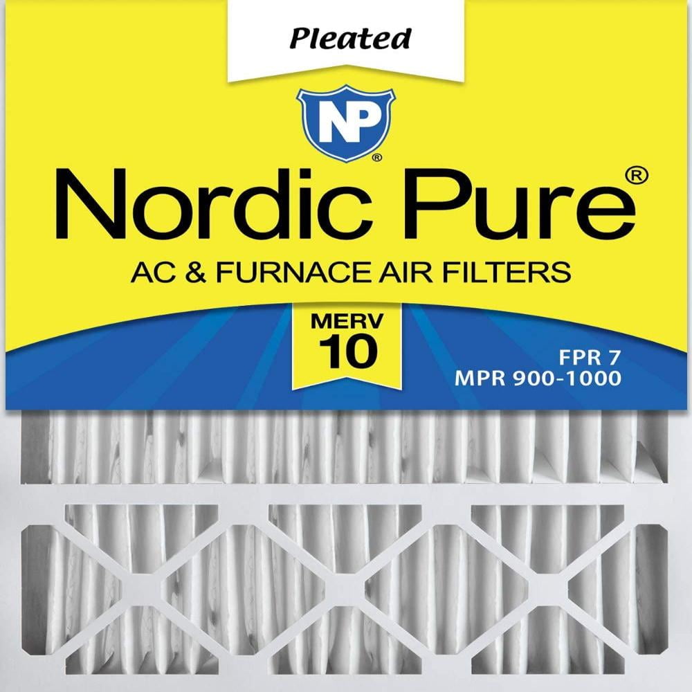 Nordic Pure 24x36x1 MERV 10 Pleated AC Furnace Air Filters 3 Pack