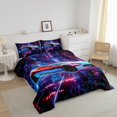 thumbnail image 3 of Erosebridal Racing Car Bedding Twin Comforter Set,Gradient Geometric Down Comforter,Race Car Bedroom Decor,Reversible,Lightweight,2 Piece, 3 of 7