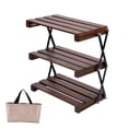 thumbnail image 1 of Camping Storage Rack Three-Tier Foldable Table Rack Portable Picnic Rack, 1 of 8