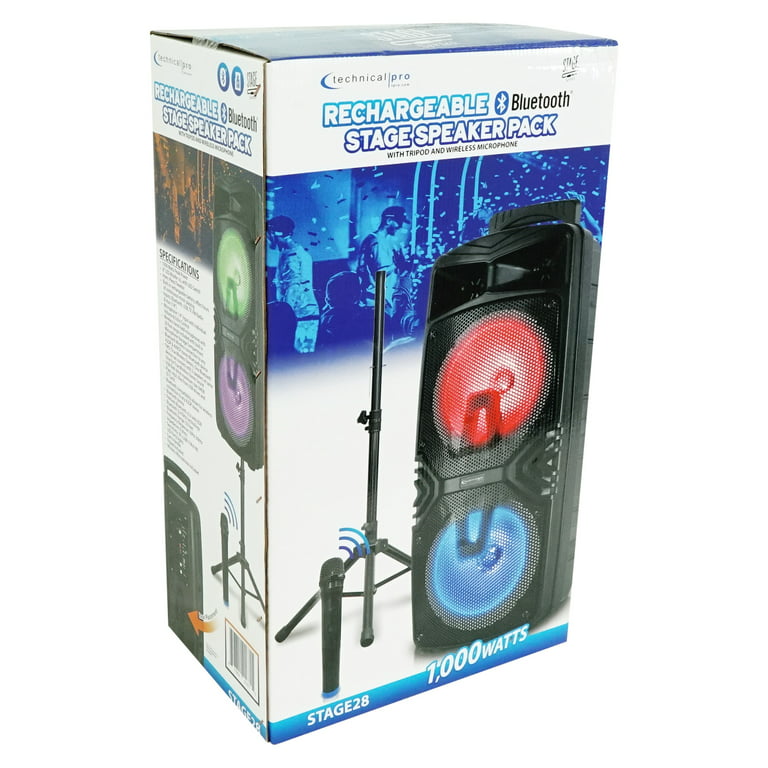 Technical Pro Dual 8 Rechargeable Backyard DJ Party Speaker