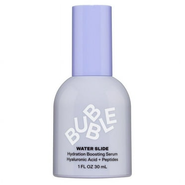 Bubble Skincare Water Slide Hydration Boosting Facial Serum, Hyaluronic Acid and Peptides, Everyday Care, All Skin Types 1 fl oz / 30ml