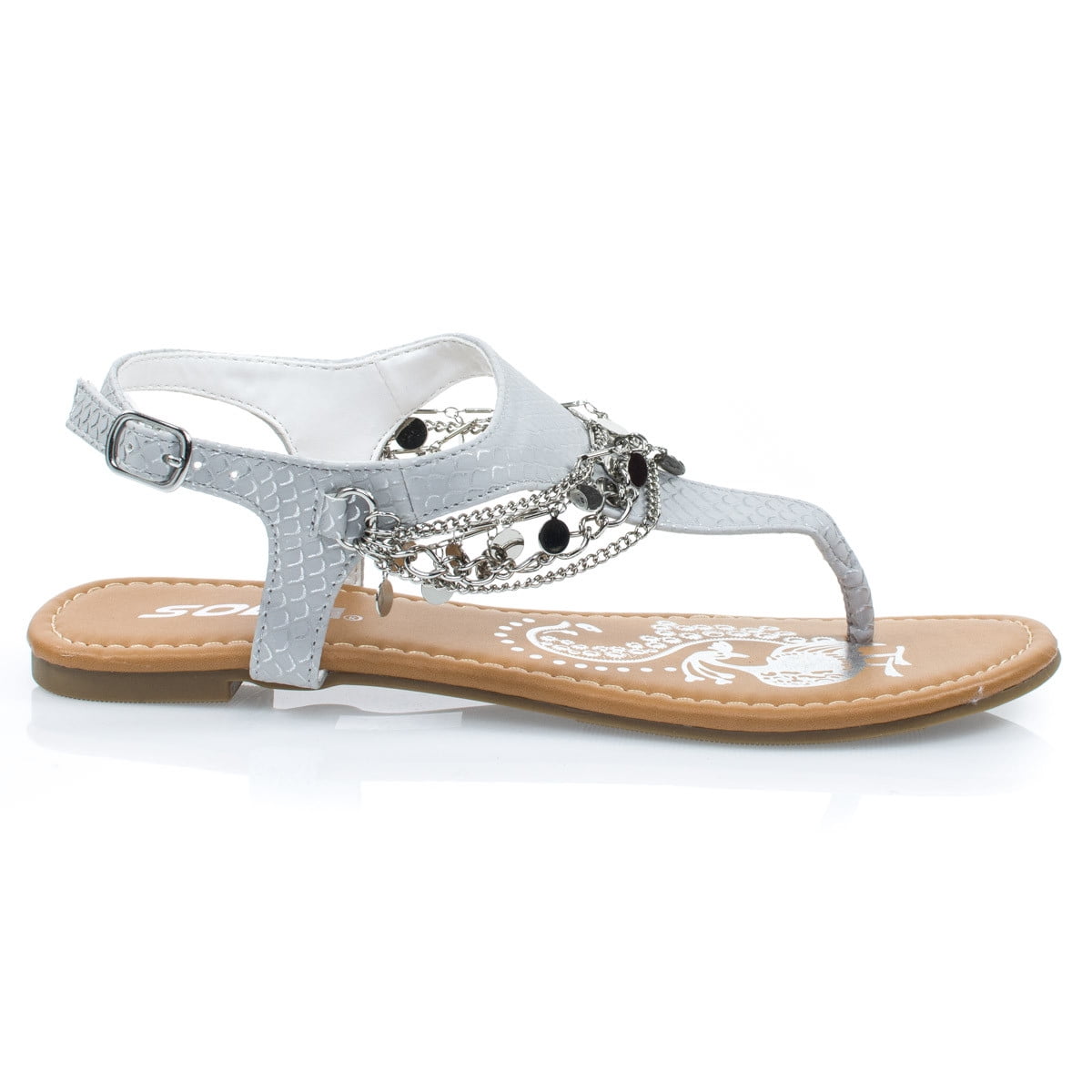 flat thong sandals with ankle strap