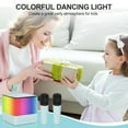 thumbnail image 3 of AHANSI Karaoke Machine for Kids Adults Portable Wireless Speaker with 2 Wireless Mics (Blue), 3 of 7