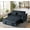 Black02, variant on BSHTI 52.75 inch Modern Sofa Sleeper, Futon Sofa Bed,Twin-Size Sofa Couch with 3 Adjustable Rreclining Angles,Two Matching Pillows,Easy Assembly,Velvet Fabric Loveseat,Silver Gray