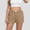 *Brown, variant on Women’s Plaid Elastic High Waist Shorts with Drawstring ,Casual Loose Fit Summer Beach Shorts with Pockets Purple,Women's Plus XXL
